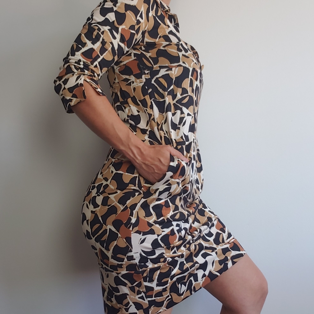DVF Pure Silk Wild Print Dress - Picture 8 of 11